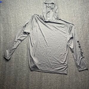 Columbia Hoodie Mens Medium Gray PFG Terminal Tackle Fishing Shirt FM6132